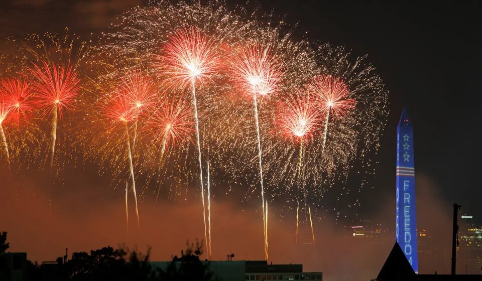 America 250 celebration features Trump address and record fireworks