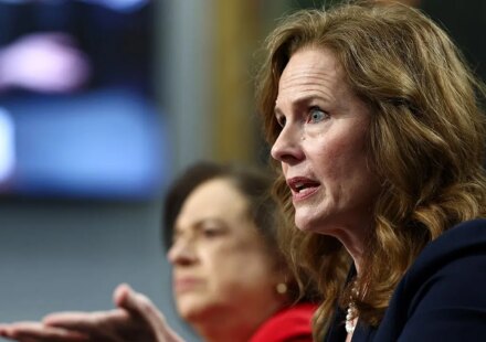 Amy Coney Barrett says threats and swatting impacted her children