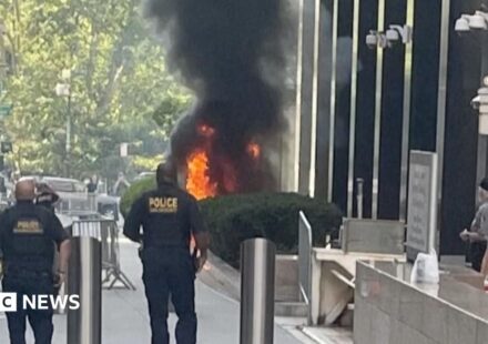 'Anti-ICE' Army veteran set fire outside Manhattan federal building, say officials