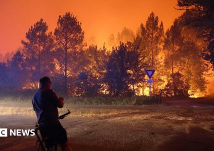 Around 12,000 evacuated in France fires as firefighter killed in Italy