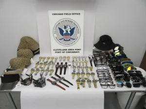 CBP officers in Cincinnati intercepted $19 million MSRP in designer watches and high-end fashion accessories