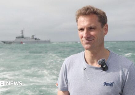 French Navy carries out 'shooting drill' in English Channel mid BBC interview