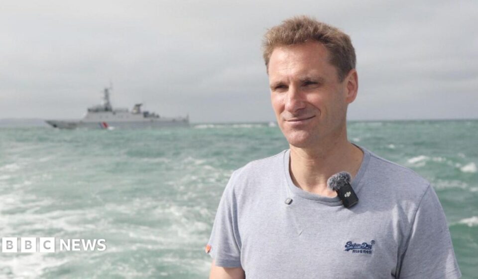 French Navy carries out 'shooting drill' in English Channel mid BBC interview