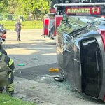 ICE agents in Milwaukee pause arrest to rescue rollover crash victim