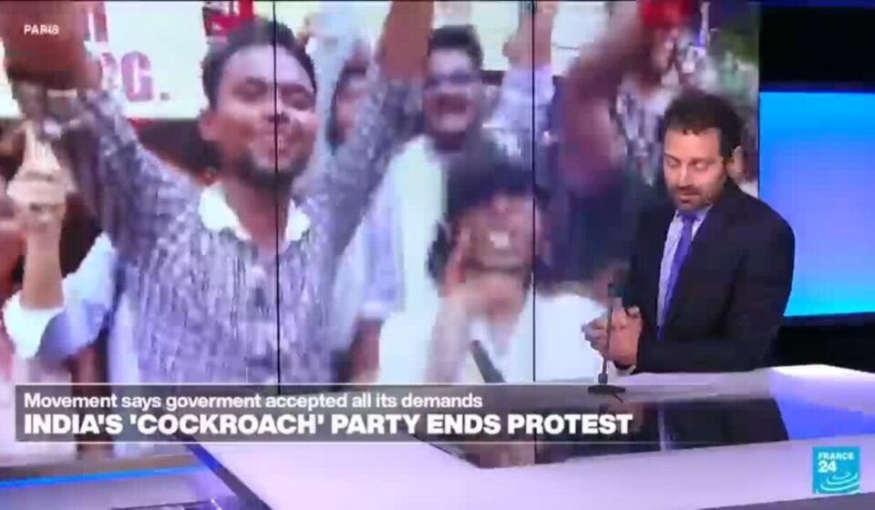 India's 'cockroach' party says ending protest after minister resigns