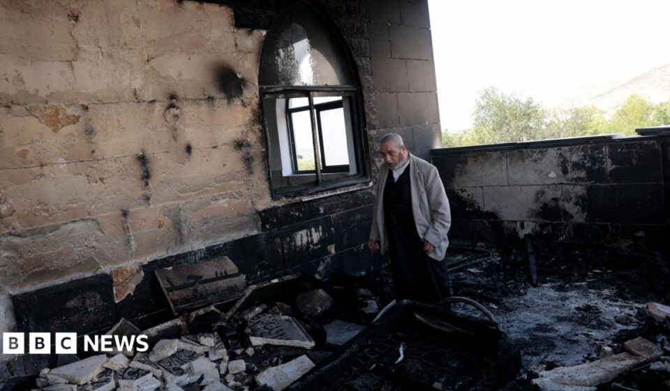 Israeli settlers set fire to mosques, cars and farm land in West Bank, Palestinians say
