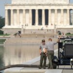 Lincoln Memorial Reflecting Pool drained for repairs after vandalism