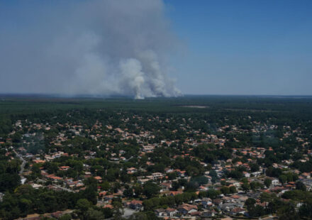 Live: Massive wildfire in southwest France 'remains under control'