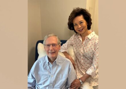 Mitch McConnell not yet cleared to leave rehab facility after fall, doctors say