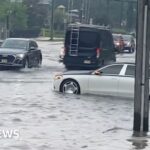 New York flash floods after storms cause widespread disruption