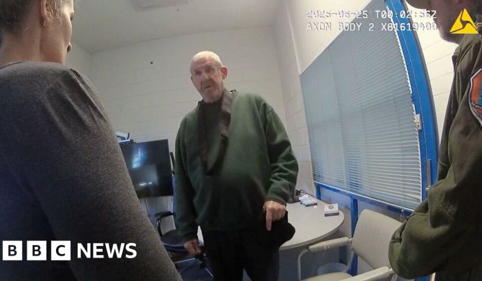 Newly-released video shows Peter Falconio's killer questioned