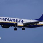 Passenger 'nearly sucked out of window mid-air' on Ryanair plane