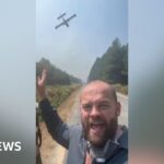 Planes dump water on French wildfires as temperatures rise