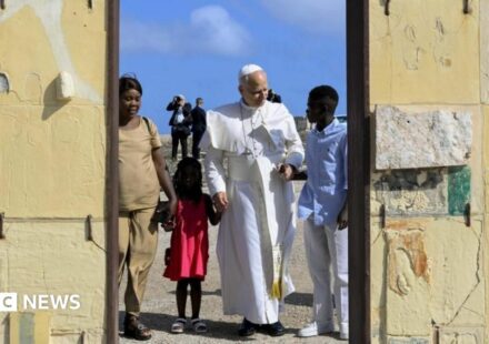 Pope urges Europe to do more for migrants while visiting gateway island