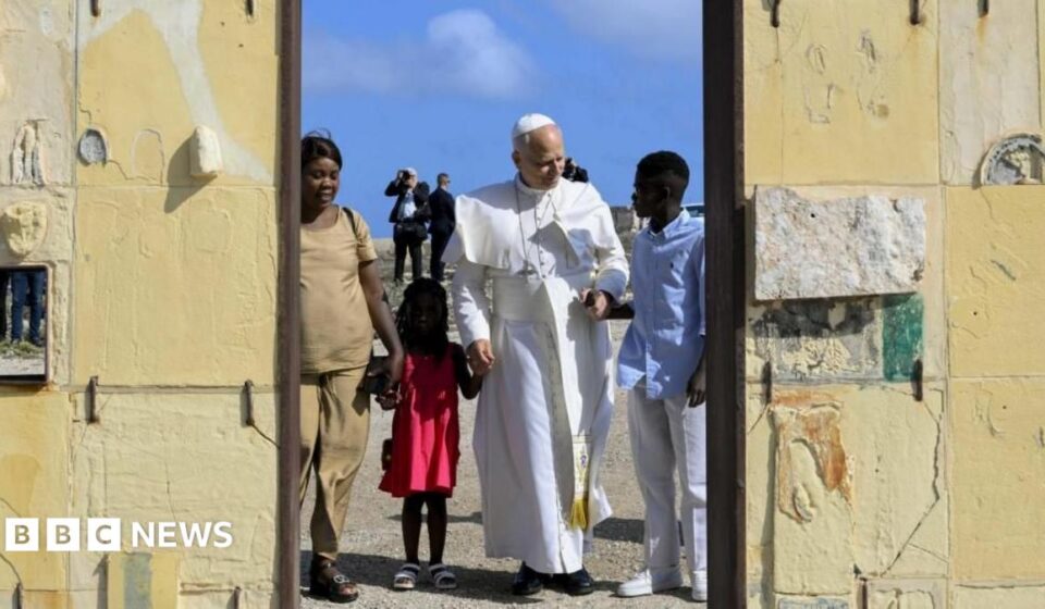 Pope urges Europe to do more for migrants while visiting gateway island