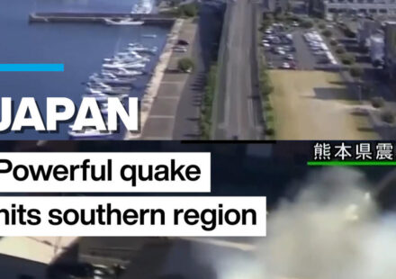 Powerful quake hits southern Japan