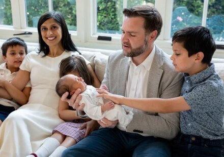 Second lady Usha Vance shares family pictures after birth of fourth child