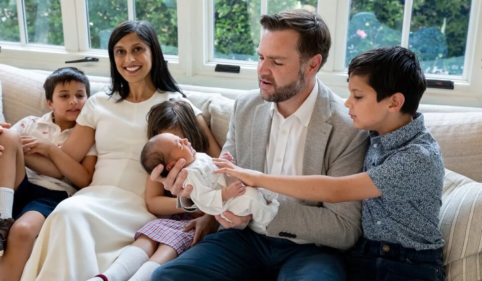 Second lady Usha Vance shares family pictures after birth of fourth child