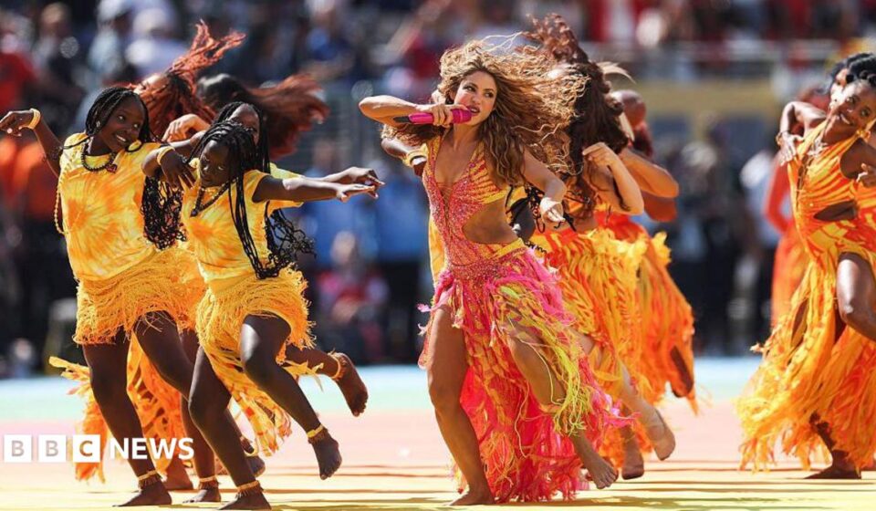Shakira, Madonna, Justin Bieber and BTS perform at colourful World Cup half-time show