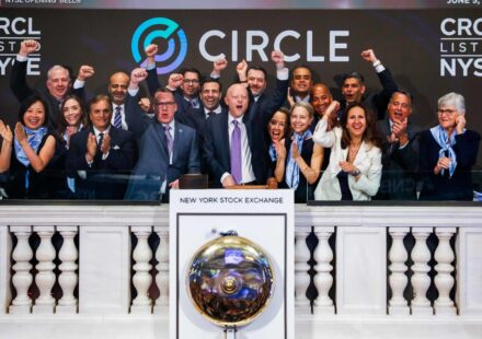 Stablecoin issuer Circle just got the greenlight to operate as a bank. The shares are up 7%