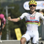 Tadej Pogacar wins third stage of Tour de France to take yellow jersey from Vingegaard
