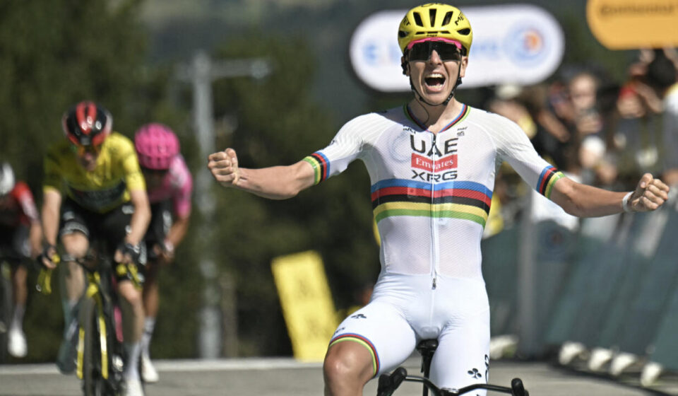 Tadej Pogacar wins third stage of Tour de France to take yellow jersey from Vingegaard
