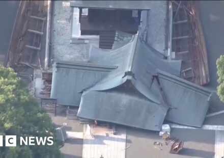 The moment Tuesday's powerful earthquake hit Japan
