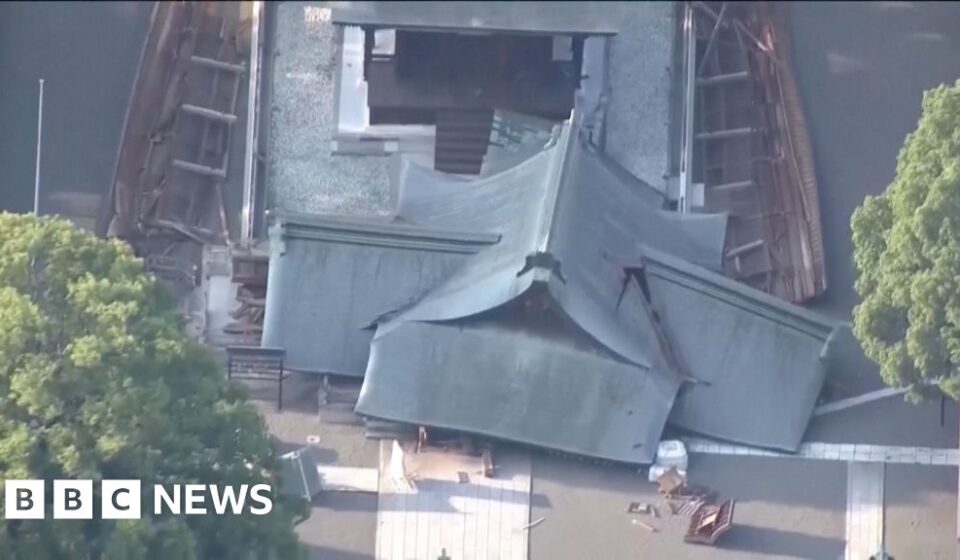 The moment Tuesday's powerful earthquake hit Japan