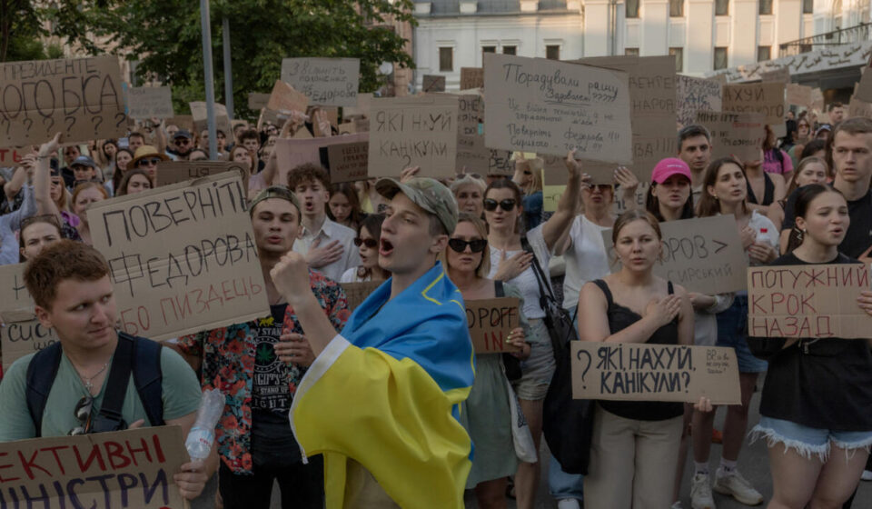 Thousands protest in Kyiv for second day over ouster of popular defence minister Fedorov