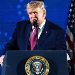 Trump delivers America 250 speech after lightning delay on the Mall