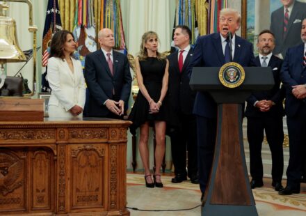 Trump plugs Dell at White House opening bell, shares soar