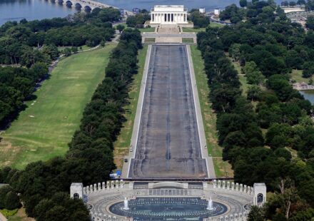 Trump seeks vandal-proof material for Lincoln Memorial Reflecting Pool