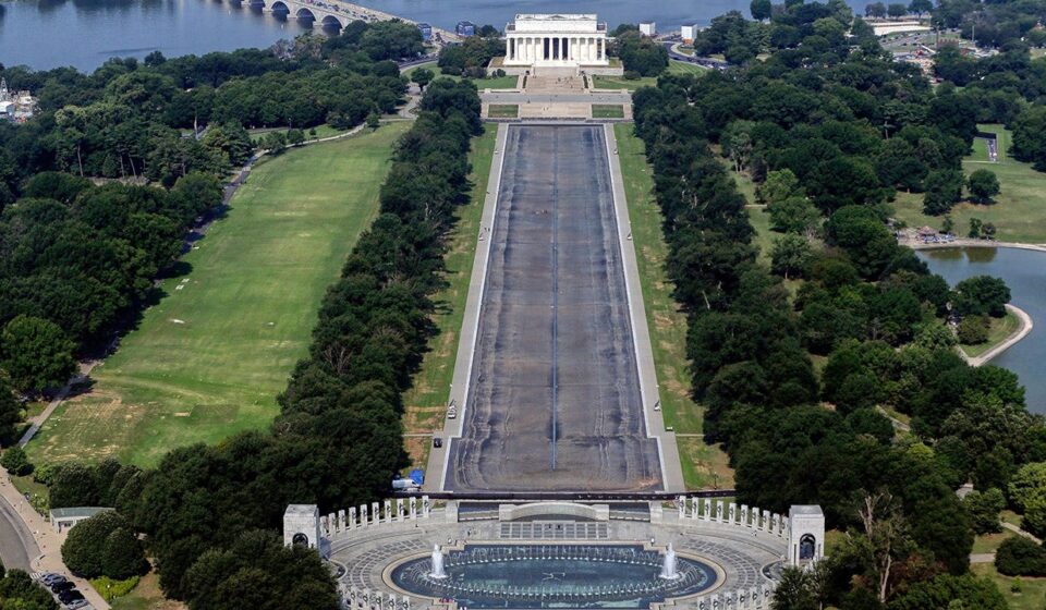 Trump seeks vandal-proof material for Lincoln Memorial Reflecting Pool