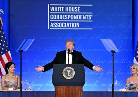 Trump softens White House Correspondents' Dinner speech after attack