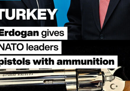 Turkey: Erdogan gives NATO leaders pistols with ammunition after summit