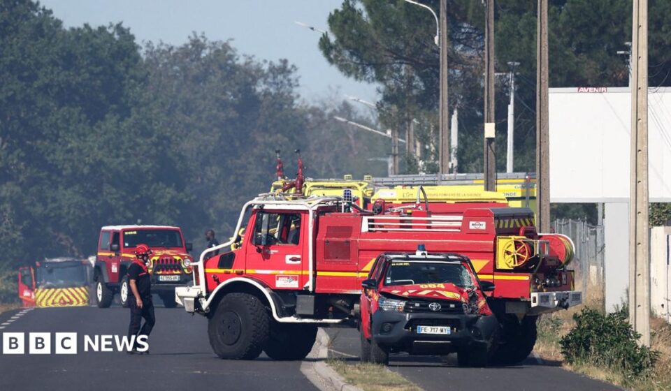 Two French firefighters die tackling blaze near Bordeaux airport