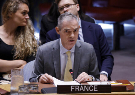 US walks out of UN Security Council meeting as France condemns rights vote