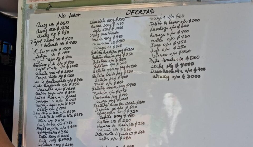 Una pizarra basta para entender la inflación en Cuba