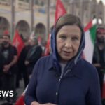 Watch: Emotion and politics merge in Tehran at funeral of former supreme leader