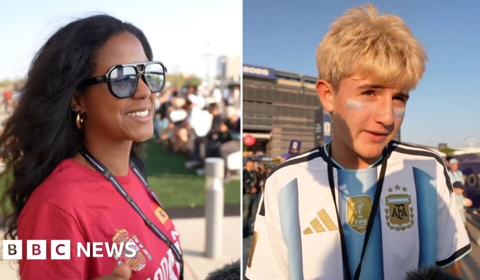 Watch: Spanish and Argentinian fans react outside stadium following World Cup final