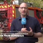 Wildfires in France: French farmers provide water tankers to help fight fire