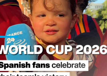 World Cup 2026: Spanish fans celebrate their team's victory in New York