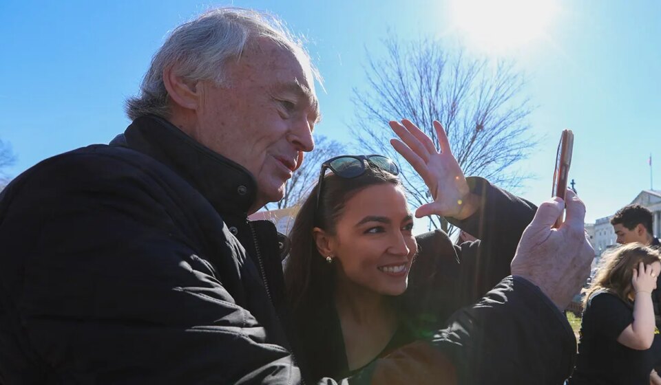AOC endorses Markey as incumbent faces primary challenge from Moulton