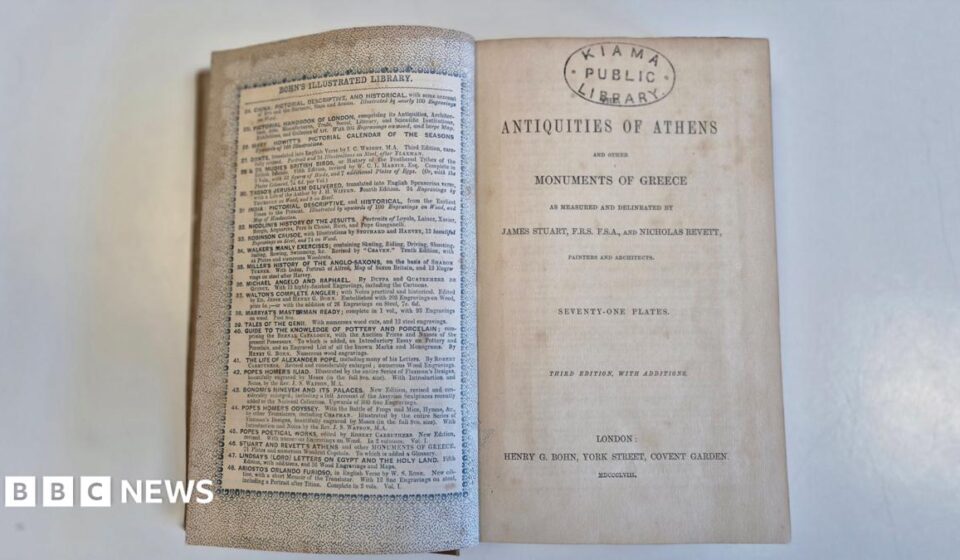 Book hidden in fireplace returned to Australian library 150 years overdue