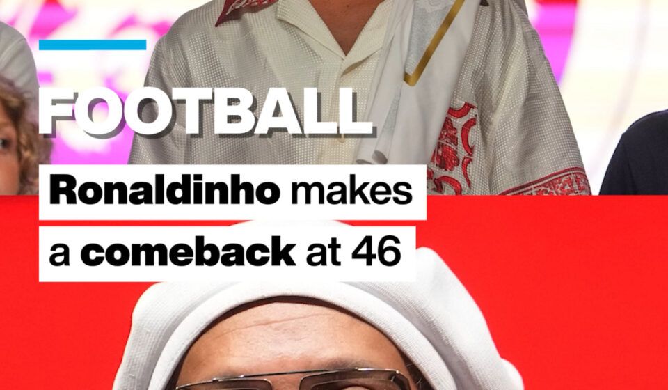 Brazillian football star Ronaldinho makes a comeback at the age of 46