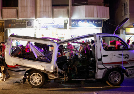 Bus explosion near Damascus kills at least two, injures 13
