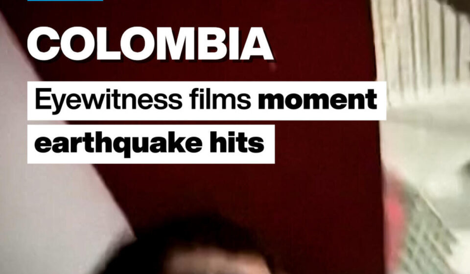 Colombia: Eyewitness films moment earthquake hits