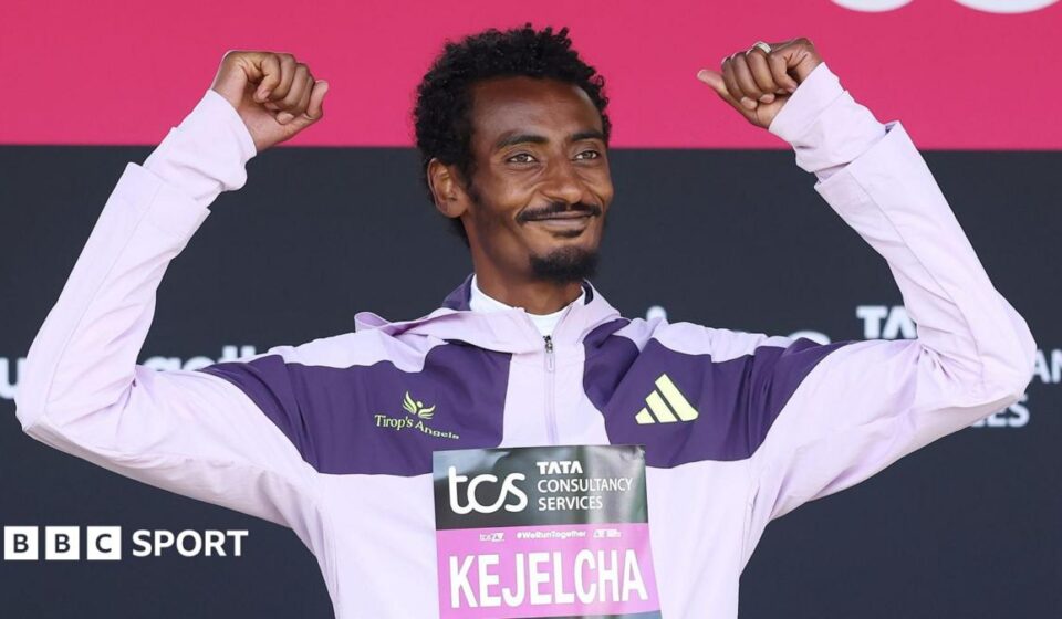 Ethiopia's Yomif Kejelcha breaks men's half marathon world record