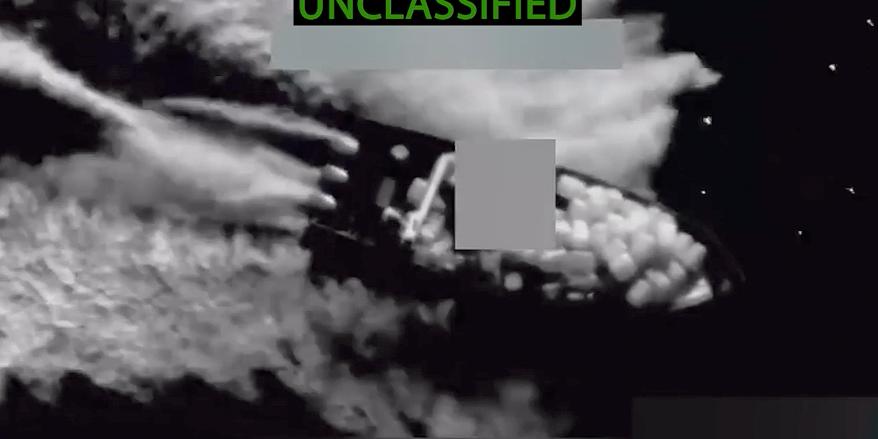 Exclusive newly unclassified Pentagon images show suspected drug boats at sea