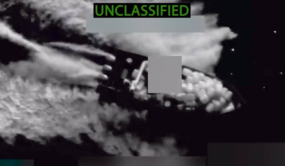 Exclusive newly unclassified Pentagon images show suspected drug boats at sea